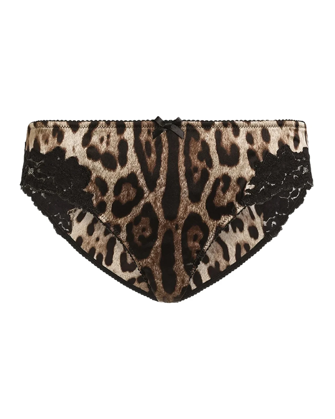 Leopard-Print Lace & Satin Briefs Leopard-Print Lace & Satin Briefs