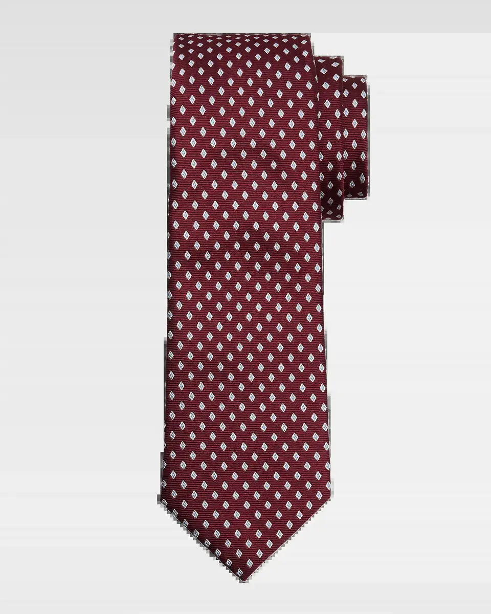 Emporio Armani Men's Geometric Box Silk Tie | Thumbnail 2 Emporio Armani Men's Geometric Box Silk Tie | Thumbnail 2