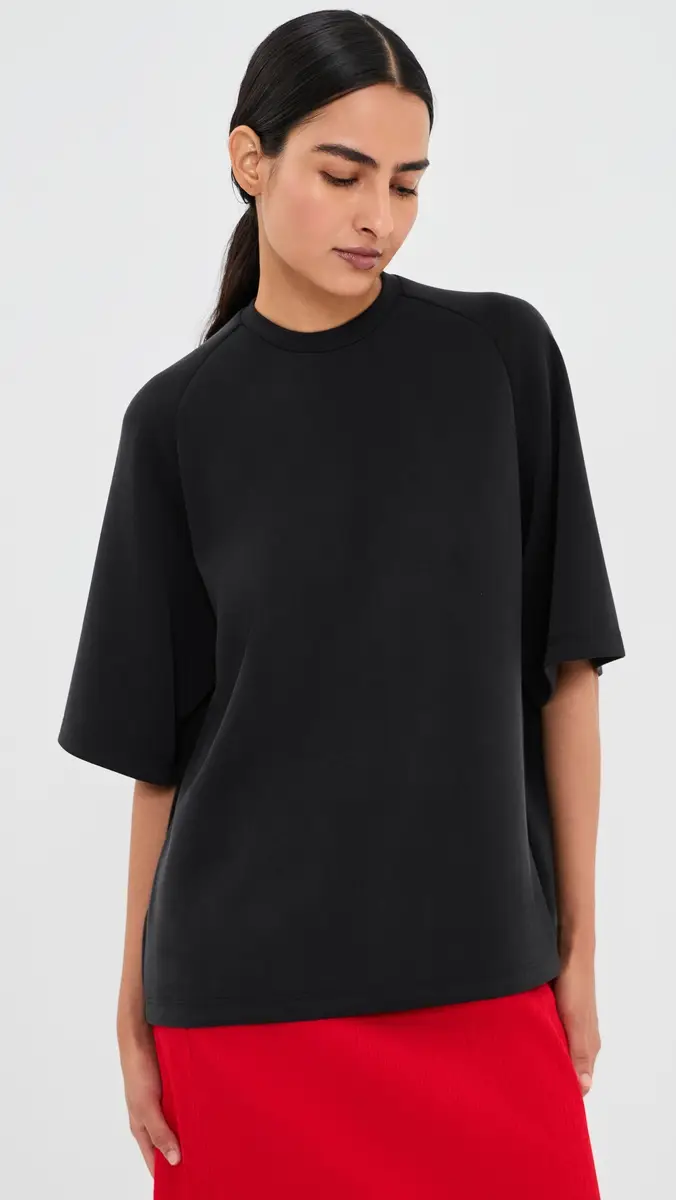 Tibi Featherweight Neoprene Baseball Tee | Thumbnail 2 Tibi Featherweight Neoprene Baseball Tee | Thumbnail 2