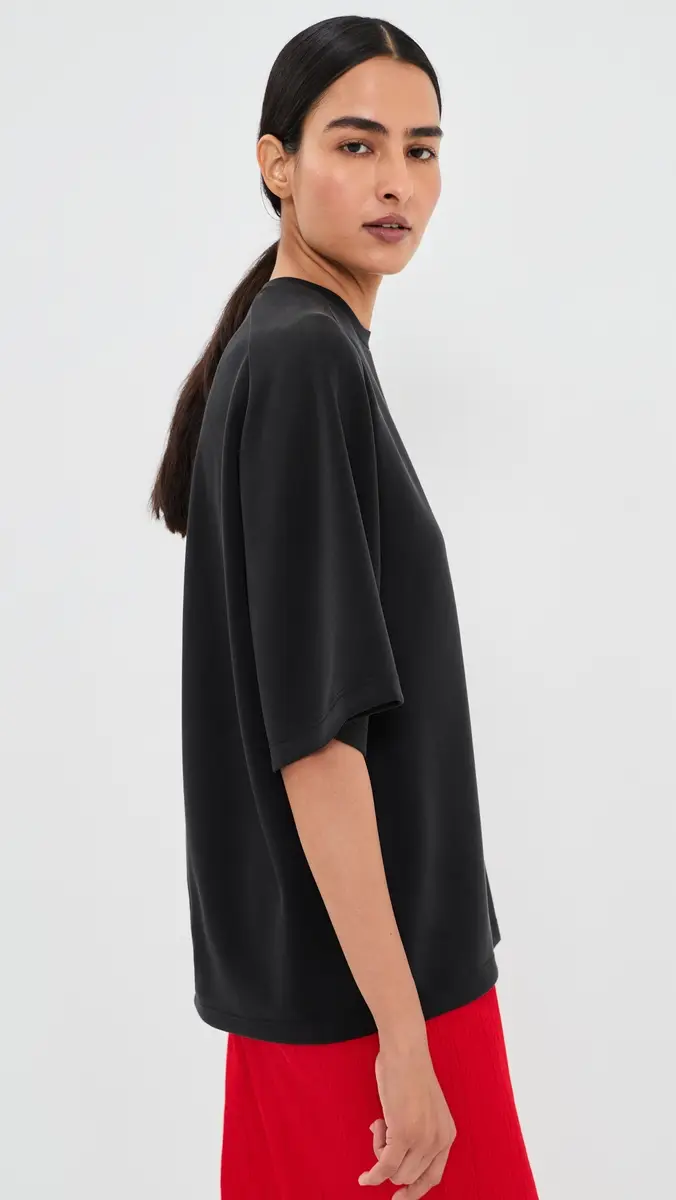 Tibi Featherweight Neoprene Baseball Tee | Thumbnail 4 Tibi Featherweight Neoprene Baseball Tee | Thumbnail 4