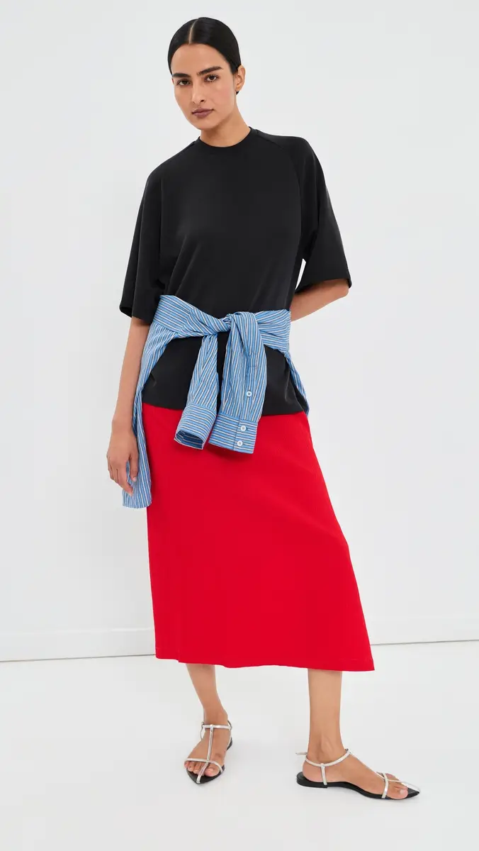 Tibi Featherweight Neoprene Baseball Tee | Thumbnail 5 Tibi Featherweight Neoprene Baseball Tee | Thumbnail 5