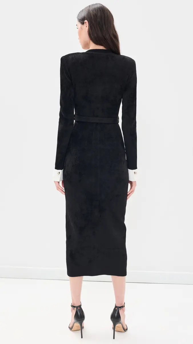 Self-Portrait Chenille Knit Midi Dress | Thumbnail 3 Self-Portrait Chenille Knit Midi Dress | Thumbnail 3