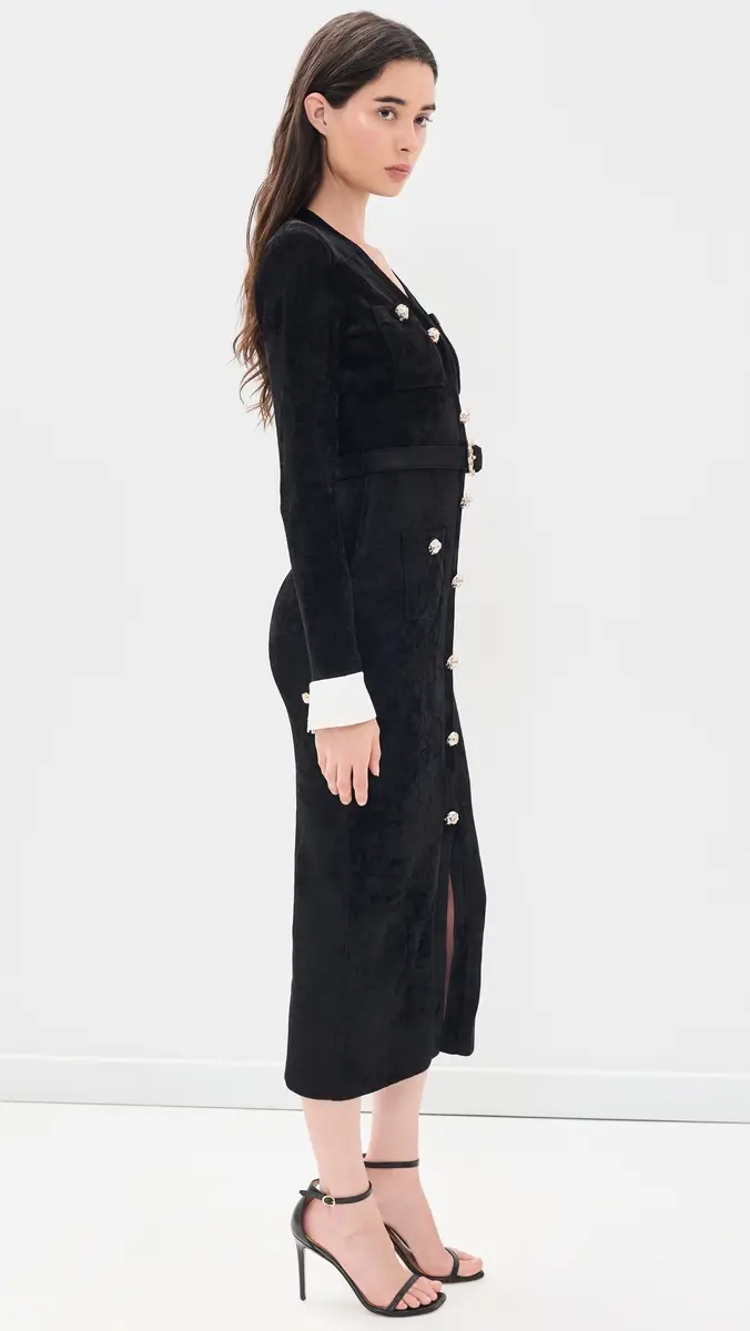 Self-Portrait Chenille Knit Midi Dress | Thumbnail 4 Self-Portrait Chenille Knit Midi Dress | Thumbnail 4