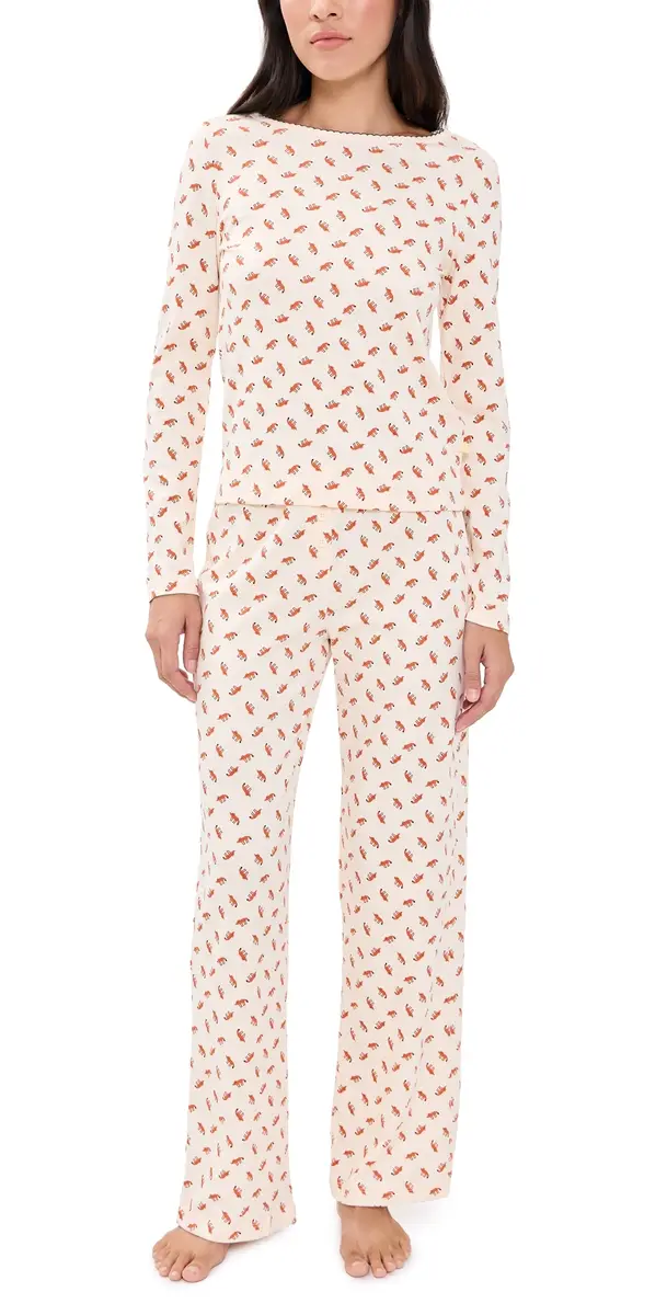 Cozyland by Morgan Lane Ellie ajamas Set Foxlet rint | Image 1 Cozyland by Morgan Lane Ellie ajamas Set Foxlet rint | Image 1