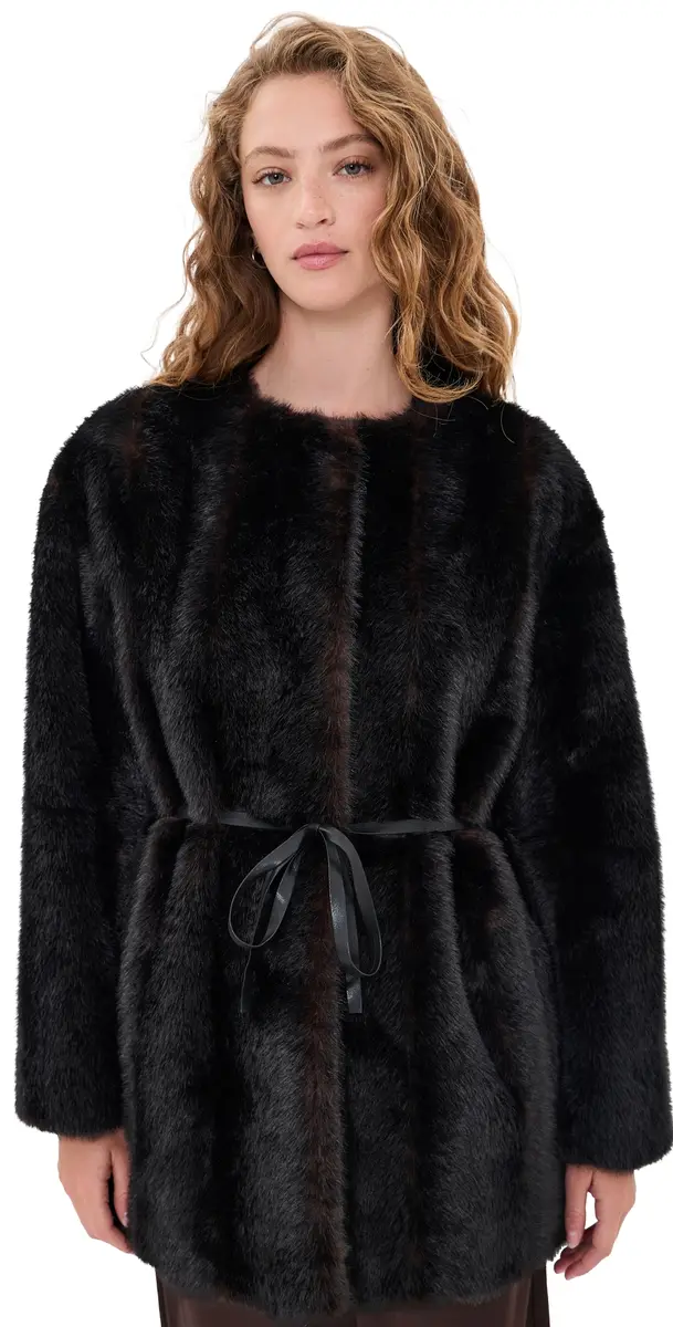 Velvet armont Faux Fur Jacket ahogany | Image 1 Velvet armont Faux Fur Jacket ahogany | Image 1