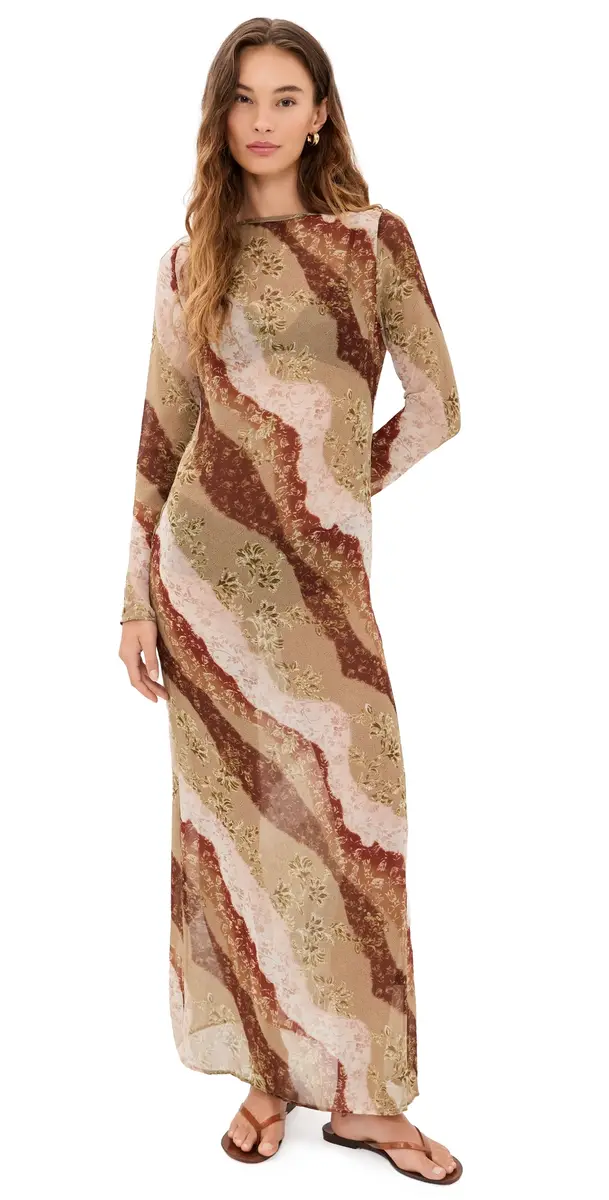 LIONESS Pacific Maxi Dress Vintage Floral | Image 1 LIONESS Pacific Maxi Dress Vintage Floral | Image 1