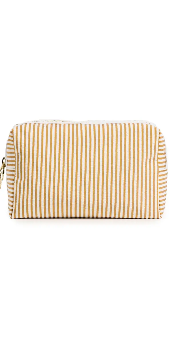 Stoney Clover Lane Medium Pouch Yellow Seersucker One Size | Image 1 Stoney Clover Lane Medium Pouch Yellow Seersucker One Size | Image 1