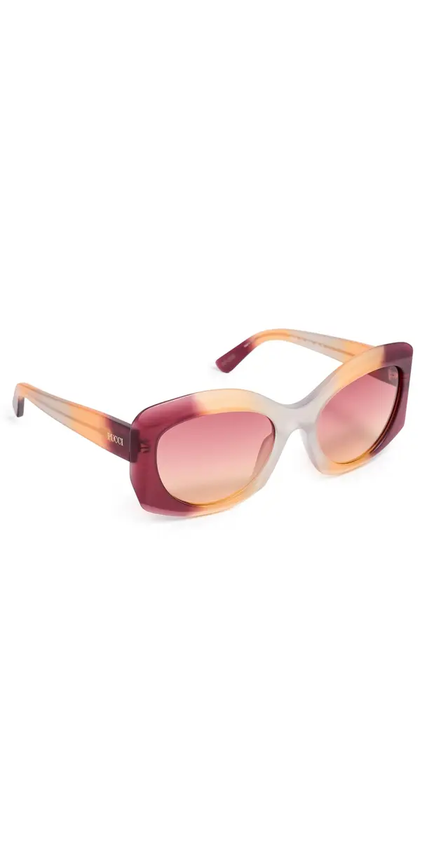 Pucci Butterfly Sunglasses Burgundy/Orange/Rose One Size | Image 1 Pucci Butterfly Sunglasses Burgundy/Orange/Rose One Size | Image 1