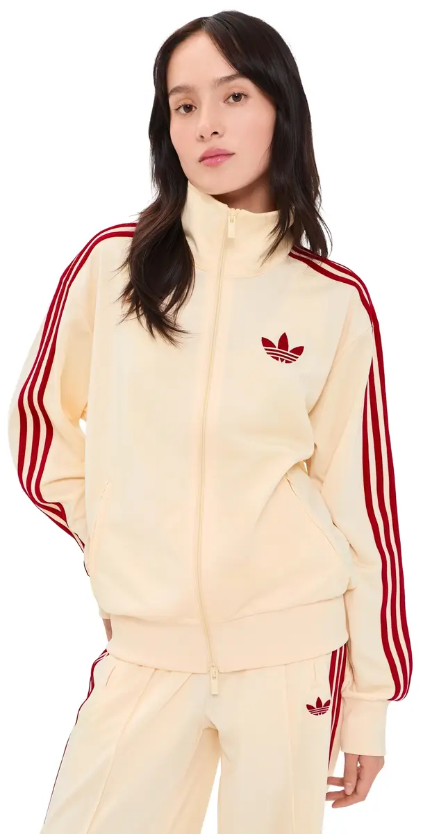 Adidas Firebird Loose Track Top Warm Vanilla/Team Victory Red S | Image 1 Adidas Firebird Loose Track Top Warm Vanilla/Team Victory Red S | Image 1