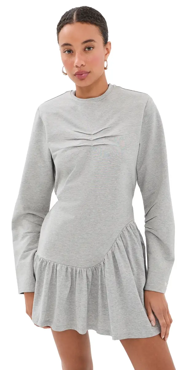 The Attico Jersey Mini dress Melange Grey | Image 1 The Attico Jersey Mini dress Melange Grey | Image 1