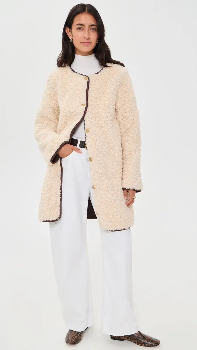 Alice + Olivia Alma Long Faux Suede Teddy Coat | Thumbnail 2 Alice + Olivia Alma Long Faux Suede Teddy Coat | Thumbnail 2
