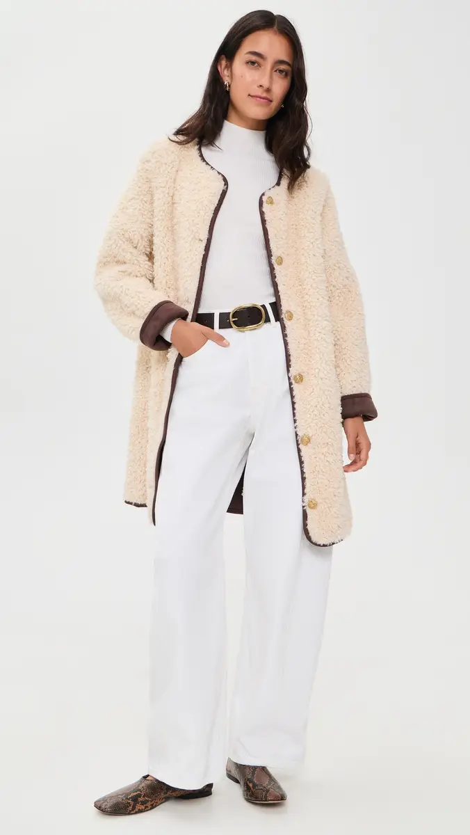 Alice + Olivia Alma Long Faux Suede Teddy Coat | Thumbnail 5 Alice + Olivia Alma Long Faux Suede Teddy Coat | Thumbnail 5