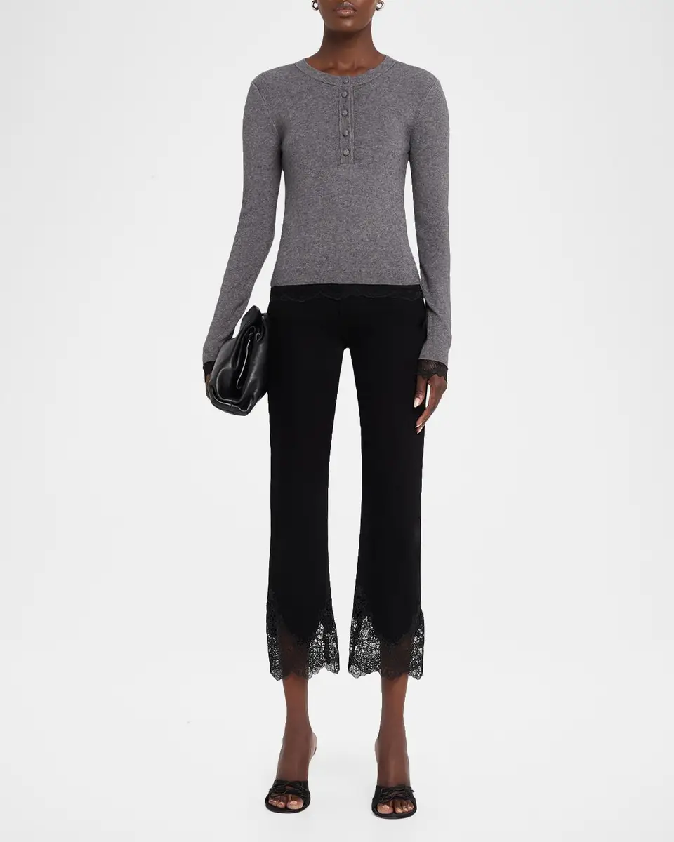 Generation Love Bellatrix Straight Cropped Lace-Trim Jeans | Thumbnail 2 Generation Love Bellatrix Straight Cropped Lace-Trim Jeans | Thumbnail 2