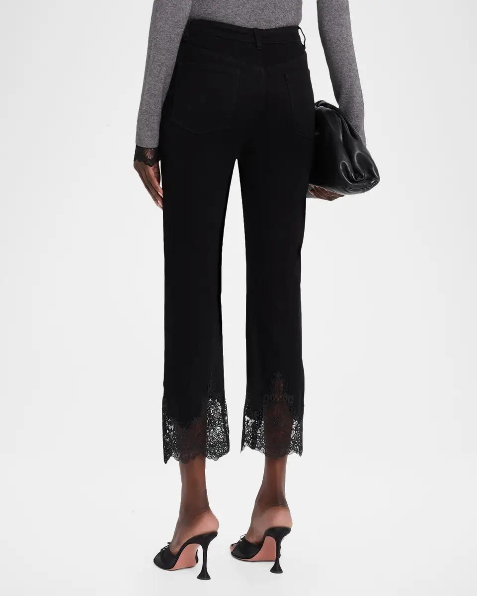 Generation Love Bellatrix Straight Cropped Lace-Trim Jeans | Thumbnail 3 Generation Love Bellatrix Straight Cropped Lace-Trim Jeans | Thumbnail 3