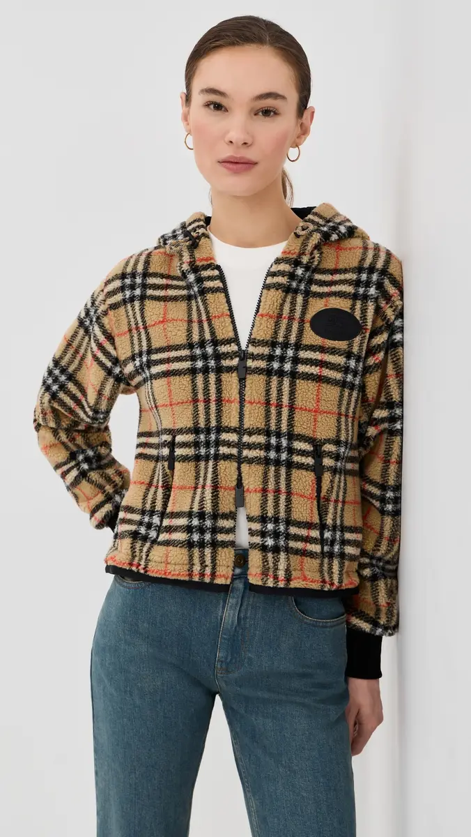 Burberry Fiona Fleece Cropped Jacket | Thumbnail 2 Burberry Fiona Fleece Cropped Jacket | Thumbnail 2