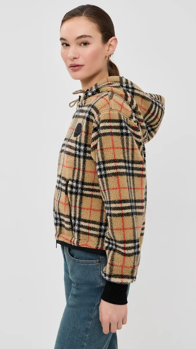 Burberry Fiona Fleece Cropped Jacket | Thumbnail 4 Burberry Fiona Fleece Cropped Jacket | Thumbnail 4