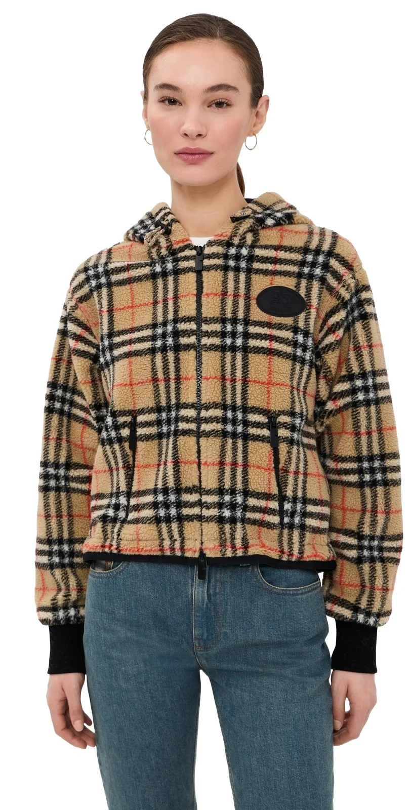Burberry Fiona Fleece Cropped Jacket