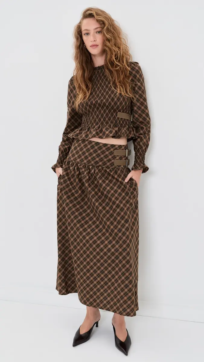 House of Sunny Check Ruched Top | Thumbnail 5 House of Sunny Check Ruched Top | Thumbnail 5