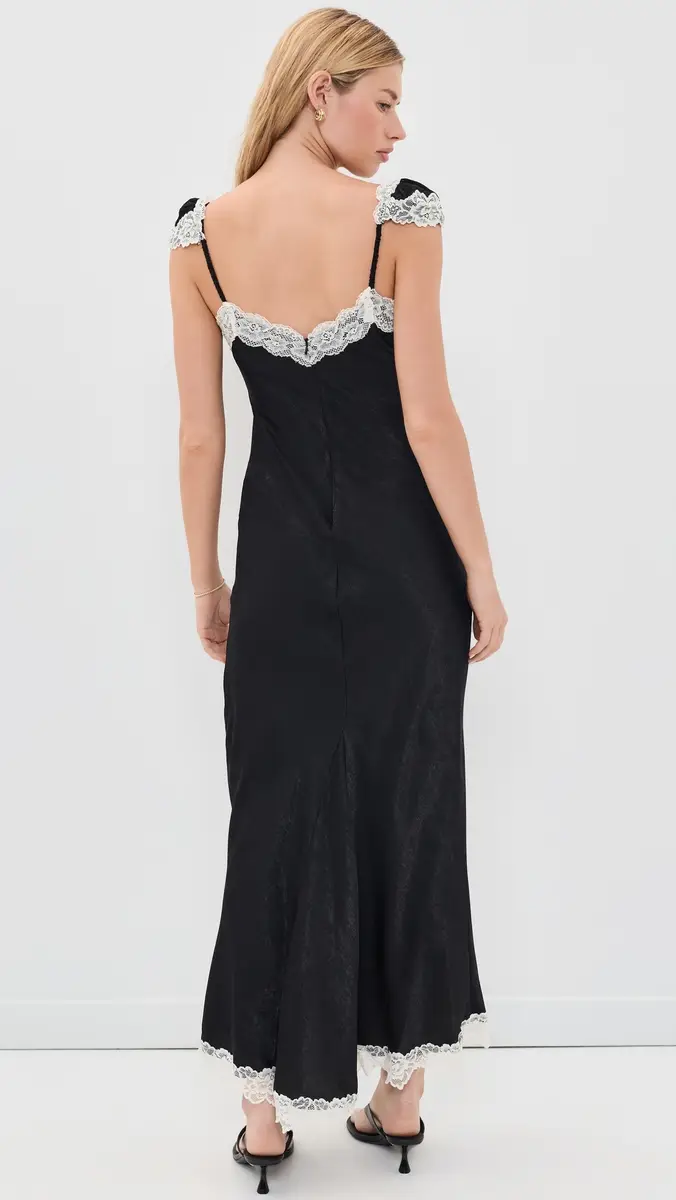 Another Girl Lace Trim Satin Maxi Slip Dress | Thumbnail 3 Another Girl Lace Trim Satin Maxi Slip Dress | Thumbnail 3