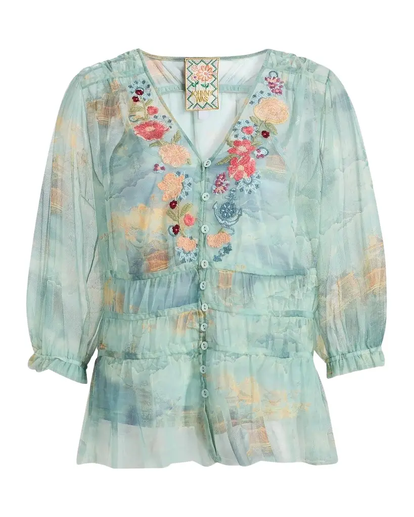 Johnny Was Mazzy Enrika Embroidered Blouse | Image 1 Johnny Was Mazzy Enrika Embroidered Blouse | Image 1