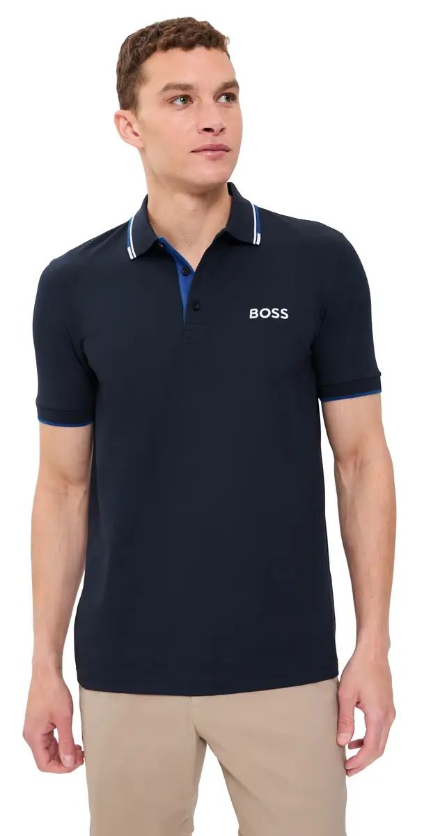 BOSS Paddy Pro Polo Shirt Navy | Image 1 BOSS Paddy Pro Polo Shirt Navy | Image 1