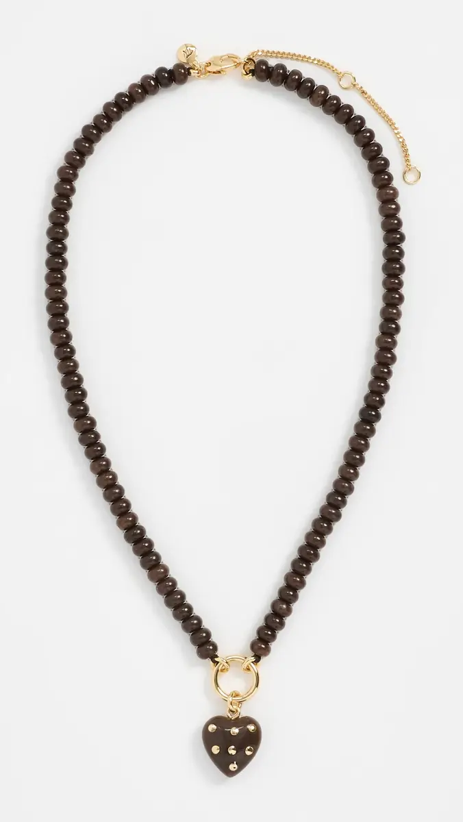 Madewell Polka Dot Stone Heart Charm Necklace | Thumbnail 2 Madewell Polka Dot Stone Heart Charm Necklace | Thumbnail 2