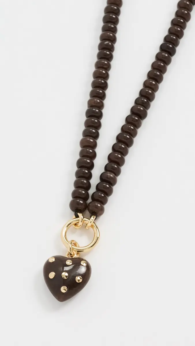 Madewell Polka Dot Stone Heart Charm Necklace | Thumbnail 4 Madewell Polka Dot Stone Heart Charm Necklace | Thumbnail 4