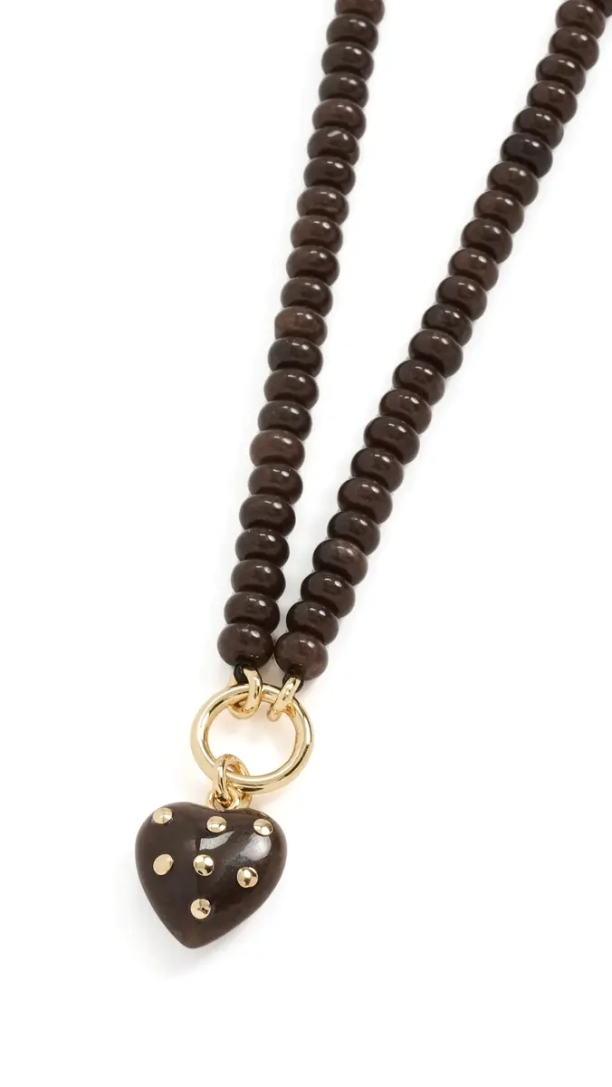 Madewell Polka Dot Stone Heart Charm Necklace | Thumbnail 6 Madewell Polka Dot Stone Heart Charm Necklace | Thumbnail 6