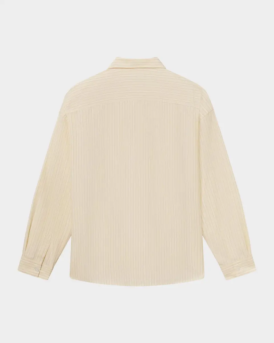 Frame Men's Pyjama Cotton Stripe Button-Down Shirt | Thumbnail 6 Frame Men's Pyjama Cotton Stripe Button-Down Shirt | Thumbnail 6