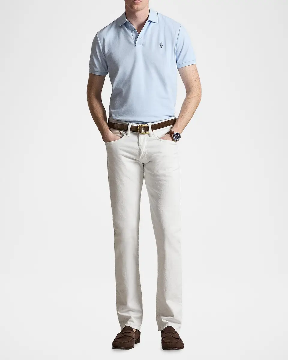 Polo Ralph Lauren Men's Custom-Slim-Fit Stretch Mesh Polo Shirt | Thumbnail 2 Polo Ralph Lauren Men's Custom-Slim-Fit Stretch Mesh Polo Shirt | Thumbnail 2