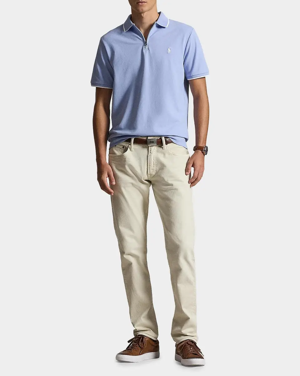 Polo Ralph Lauren Men's Logo Stretch-Cotton Zip-Front Polo Shirt | Thumbnail 2 Polo Ralph Lauren Men's Logo Stretch-Cotton Zip-Front Polo Shirt | Thumbnail 2