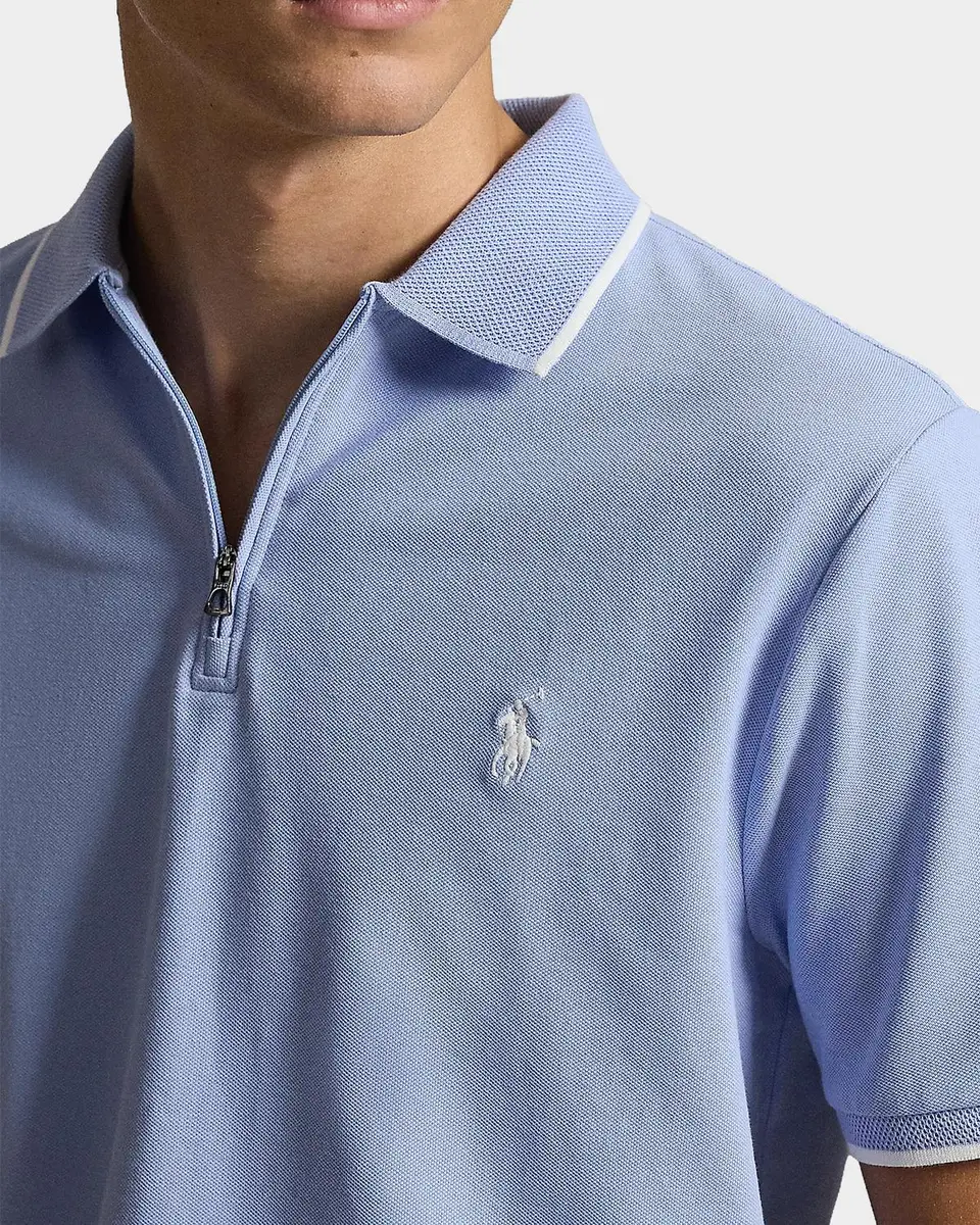 Polo Ralph Lauren Men's Logo Stretch-Cotton Zip-Front Polo Shirt | Thumbnail 5 Polo Ralph Lauren Men's Logo Stretch-Cotton Zip-Front Polo Shirt | Thumbnail 5