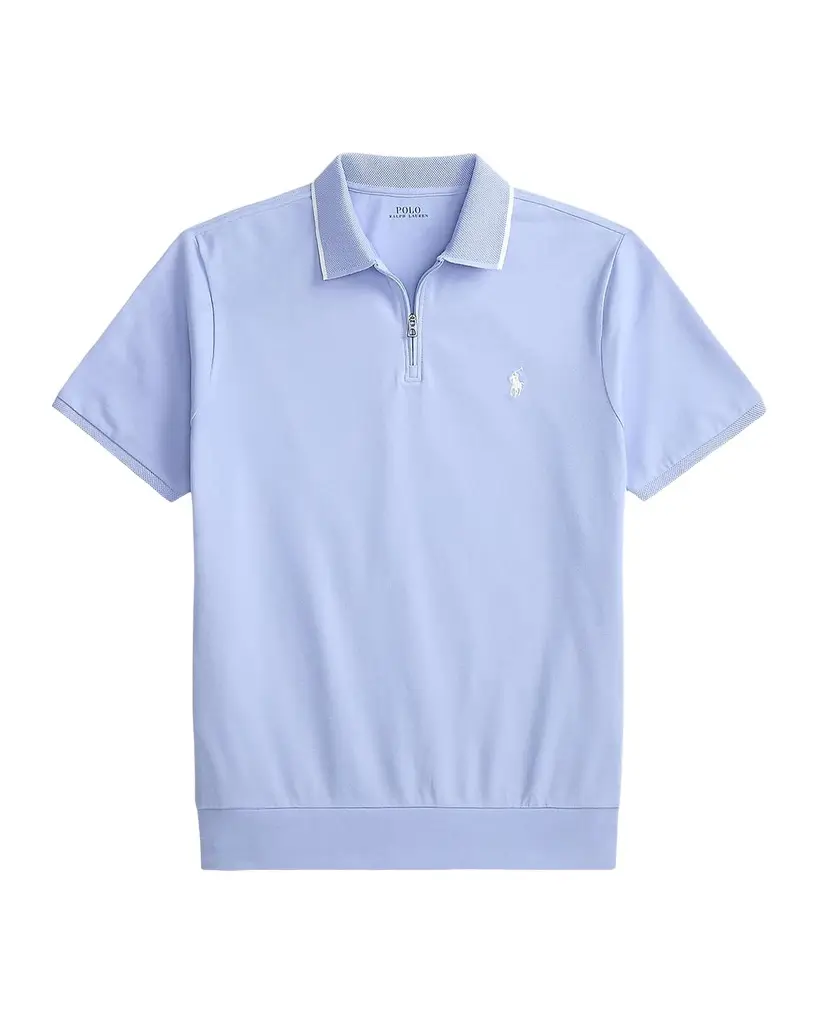 Polo Ralph Lauren Men's Logo Stretch-Cotton Zip-Front Polo Shirt