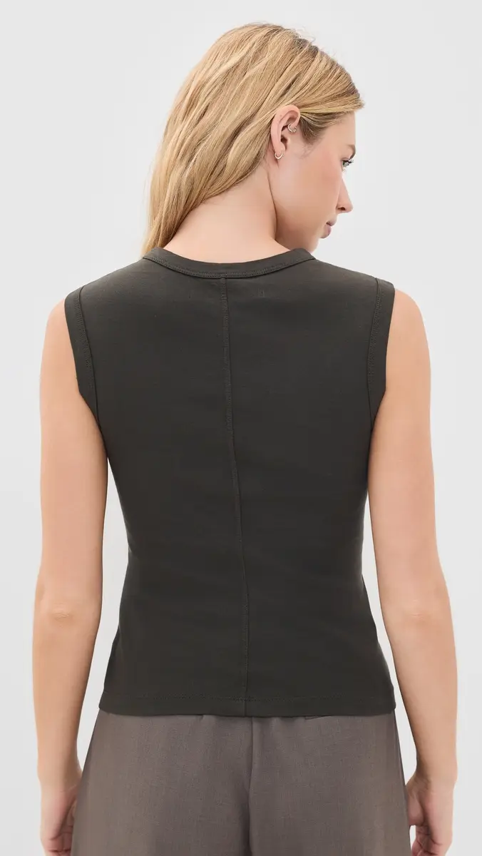 ENZA COSTA New Classic Supima Cotton Sleeveless Tee | Thumbnail 3