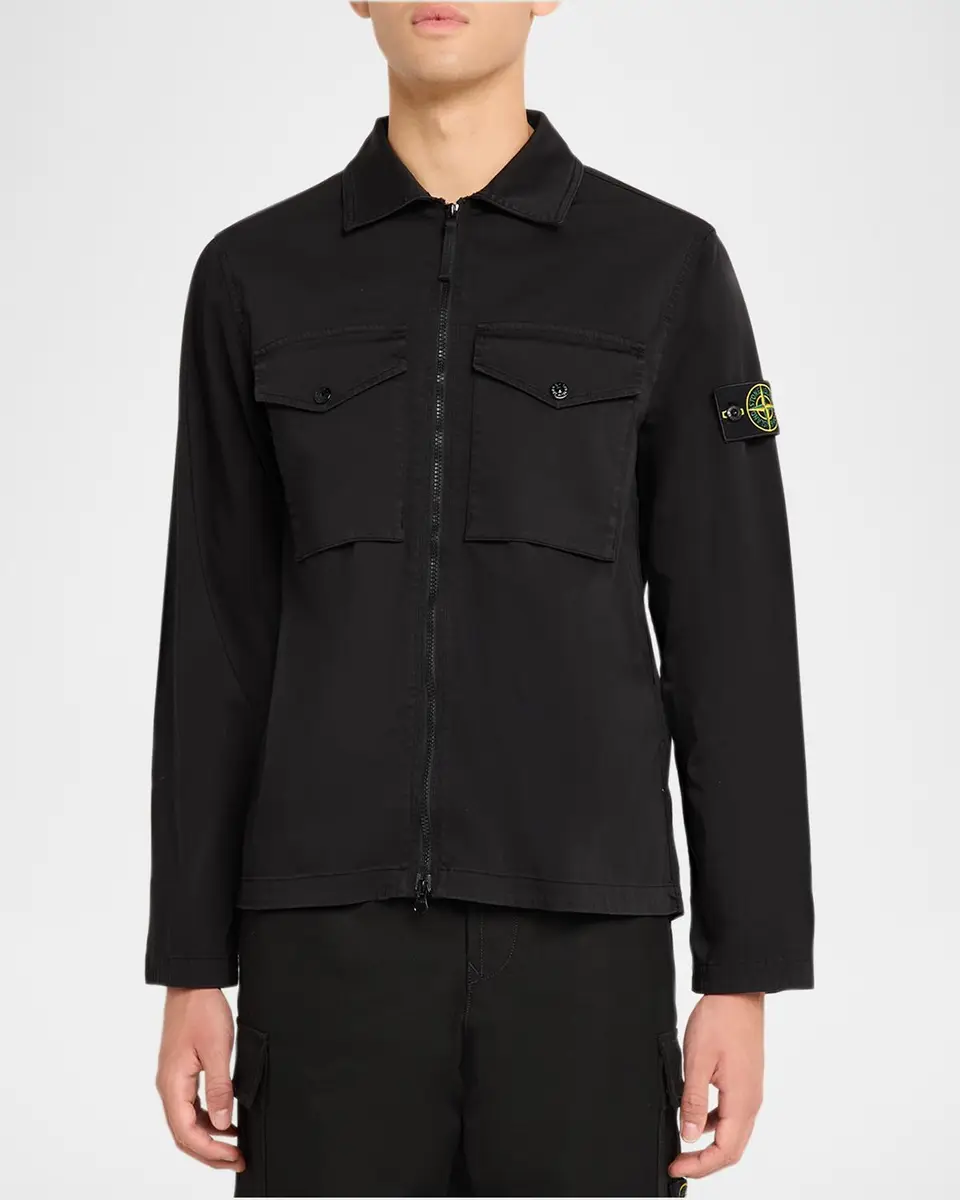 Stone Island Men's Full-Zip Overshirt | Thumbnail 4 Stone Island Men's Full-Zip Overshirt | Thumbnail 4