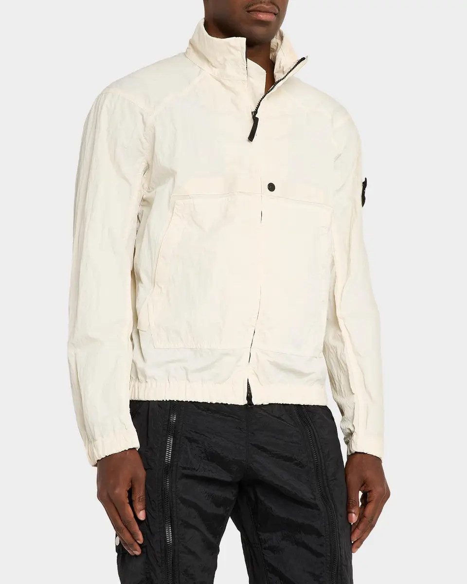Stone Island Men's Cotton Stretch Full-Zip Jacket | Thumbnail 4 Stone Island Men's Cotton Stretch Full-Zip Jacket | Thumbnail 4