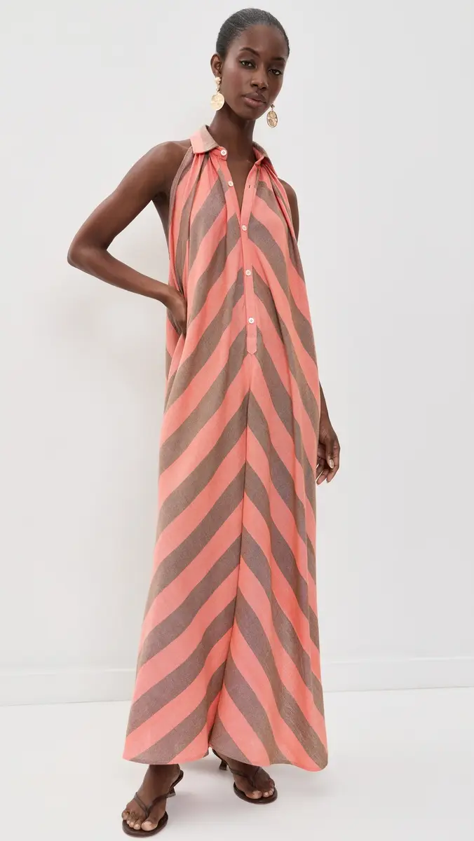 Marrakshi Life The Collared Halter Midi Dress | Thumbnail 2