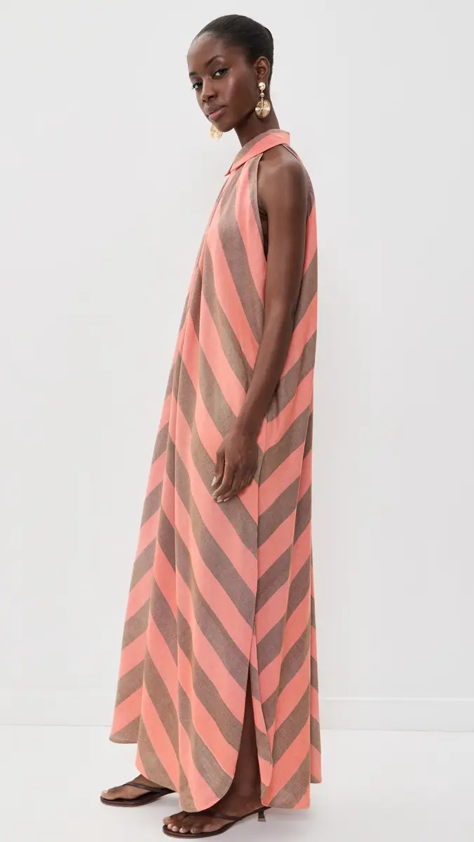 Marrakshi Life The Collared Halter Midi Dress | Thumbnail 4
