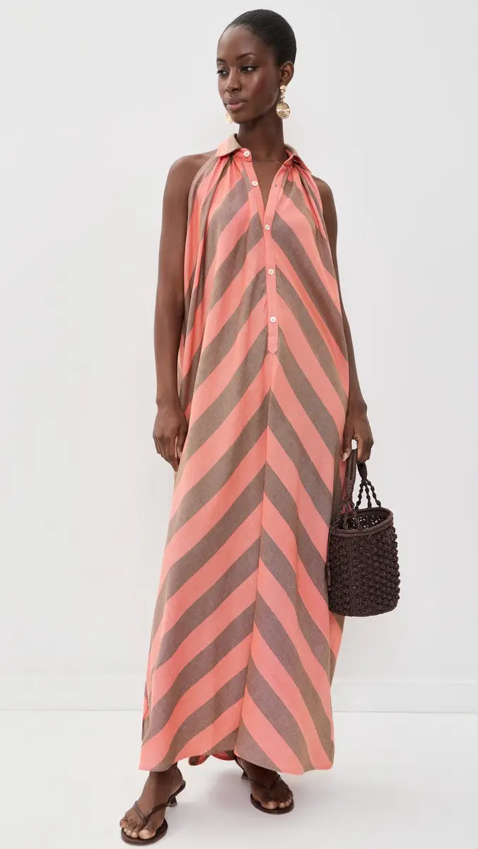 Marrakshi Life The Collared Halter Midi Dress | Thumbnail 5