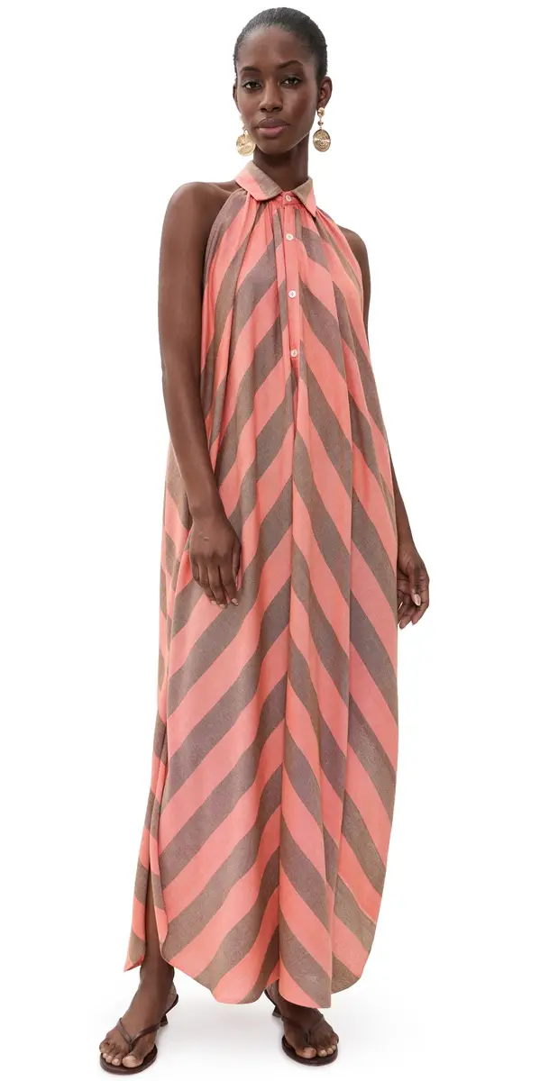 Marrakshi Life The Collared Halter Midi Dress