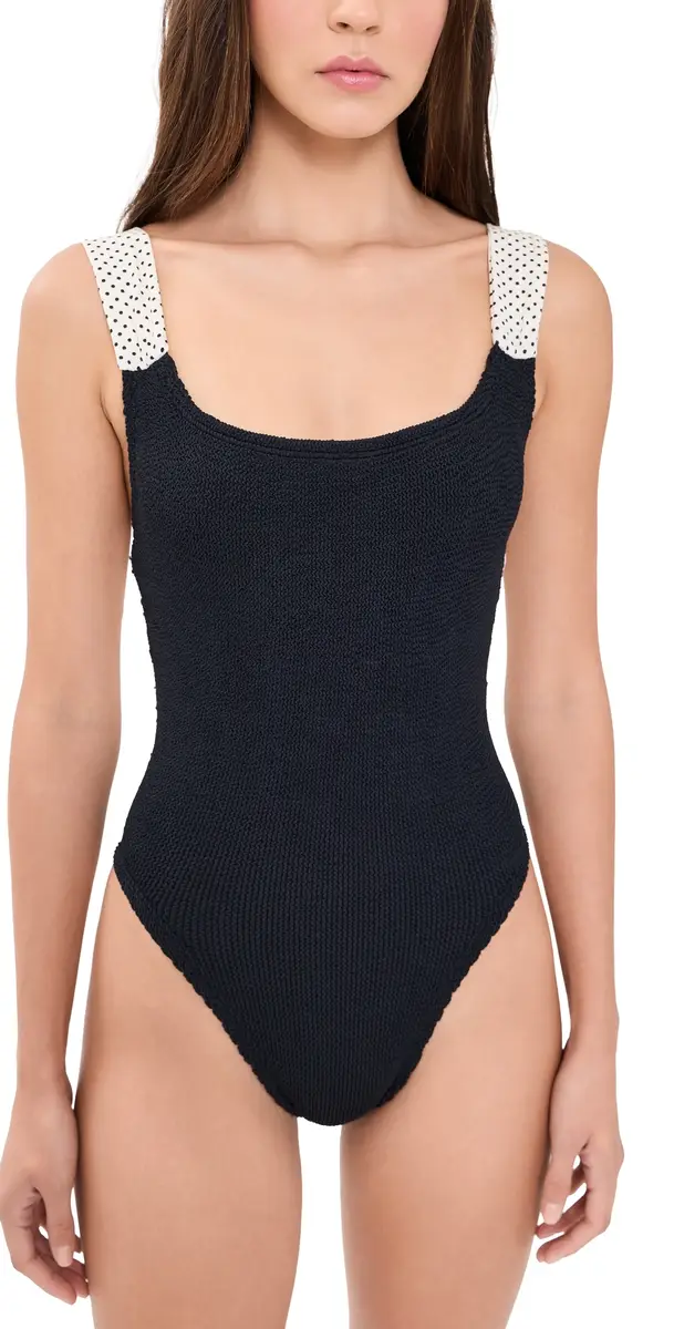 Hunza G Zoe One Piece Black/Polka Dot One Size | Image 1 Hunza G Zoe One Piece Black/Polka Dot One Size | Image 1
