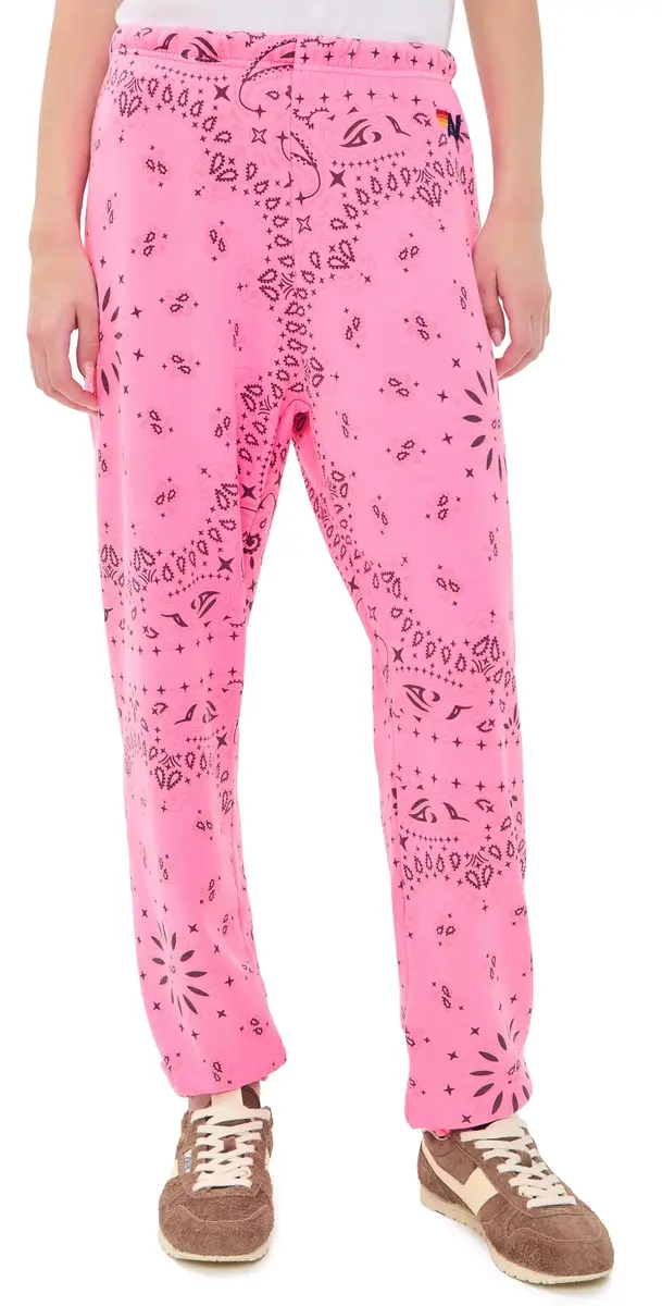 Aviator Nation Bandana Women's weatpants Neon Pink | Image 1 Aviator Nation Bandana Women's weatpants Neon Pink | Image 1
