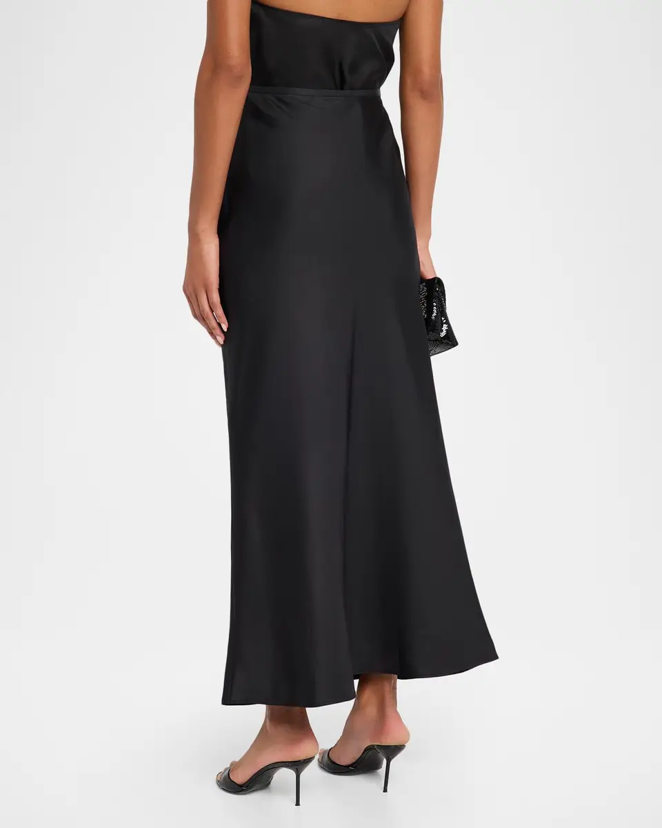 Loulou de Saison Eli Silk A-Line Maxi Skirt | Thumbnail 3 Loulou de Saison Eli Silk A-Line Maxi Skirt | Thumbnail 3