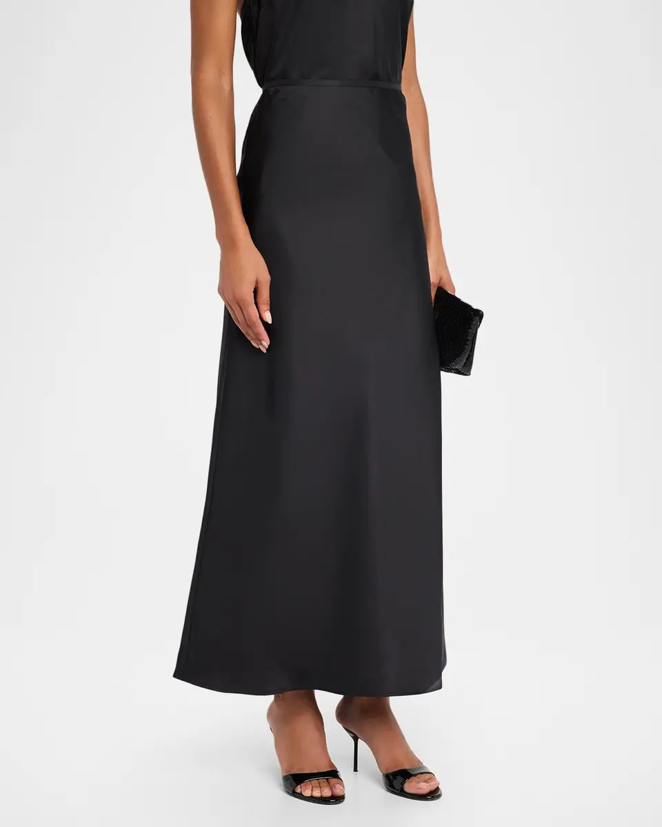 Loulou de Saison Eli Silk A-Line Maxi Skirt | Thumbnail 4 Loulou de Saison Eli Silk A-Line Maxi Skirt | Thumbnail 4