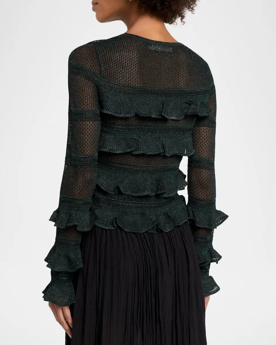 Zimmermann Valiant Lace Ruffle-Tiered Top | Thumbnail 3