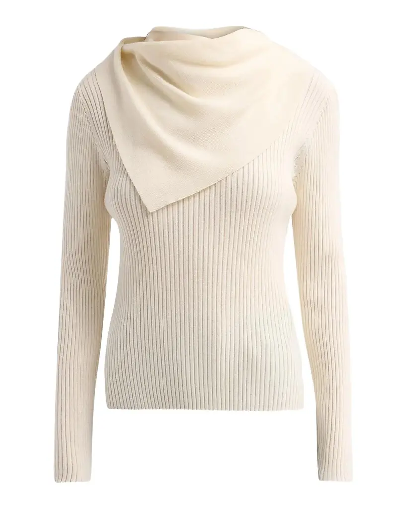 Zimmermann Valiant Merino Scarf Sweater | Image 1 Zimmermann Valiant Merino Scarf Sweater | Image 1
