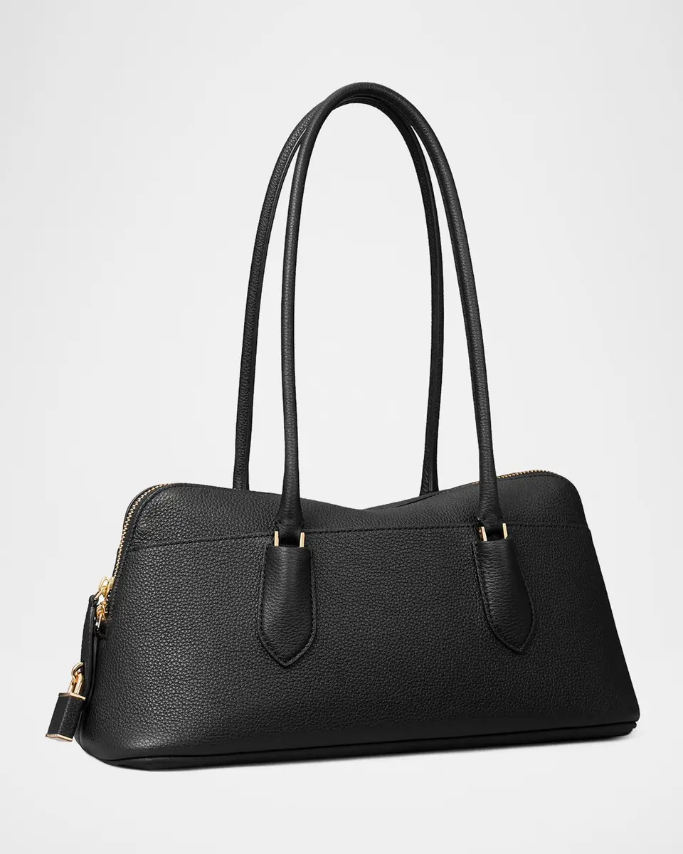 Tory Burch Lock East-West Pebbled Leather Satchel | Thumbnail 2 Tory Burch Lock East-West Pebbled Leather Satchel | Thumbnail 2