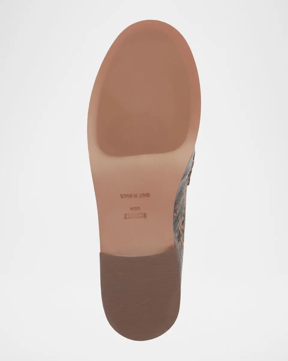 Schutz Tyche Snake-Printed Leather Penny Loafers | Thumbnail 7 Schutz Tyche Snake-Printed Leather Penny Loafers | Thumbnail 7
