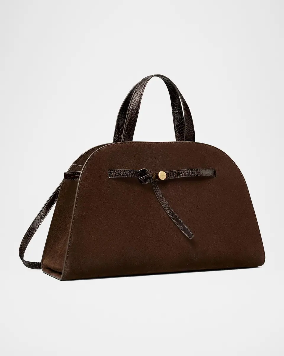 Tory Burch Romy Belted Suede Bauletto | Thumbnail 2 Tory Burch Romy Belted Suede Bauletto | Thumbnail 2