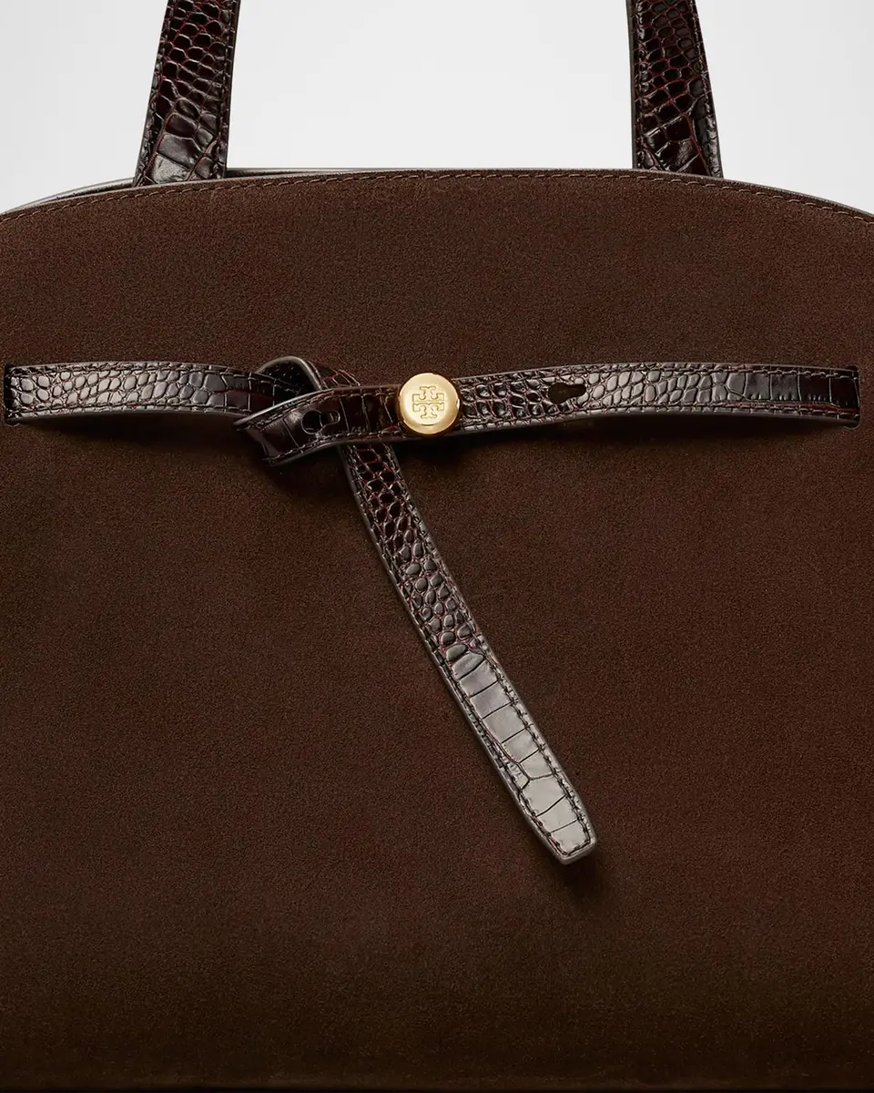 Tory Burch Romy Belted Suede Bauletto | Thumbnail 4 Tory Burch Romy Belted Suede Bauletto | Thumbnail 4